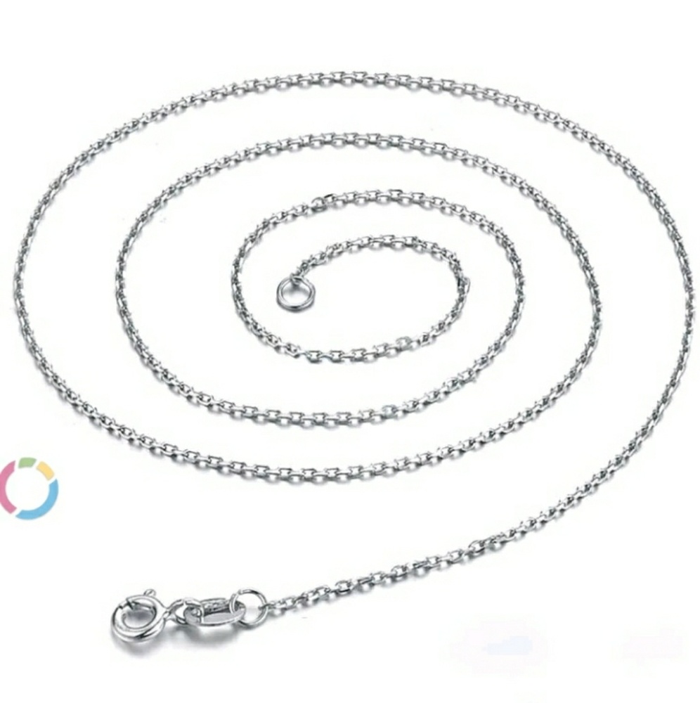 925 Sterling Silver 22" Circle Rolo Chain Necklace